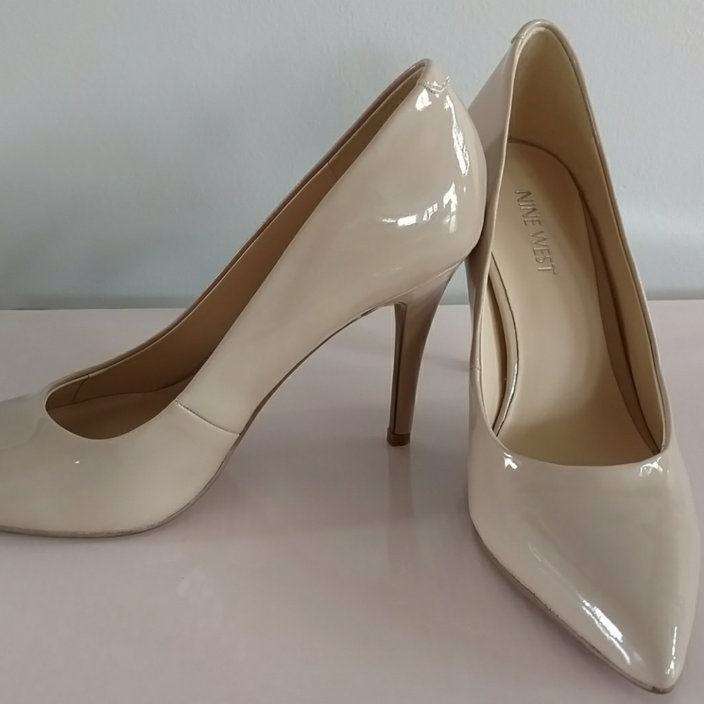Nine West Cream Pointy Toe Pumps